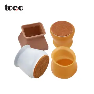 TOCO-almohadillas de silicona para pies de muebles, protectores de suelo de madera, cubiertas antideslizantes para silla