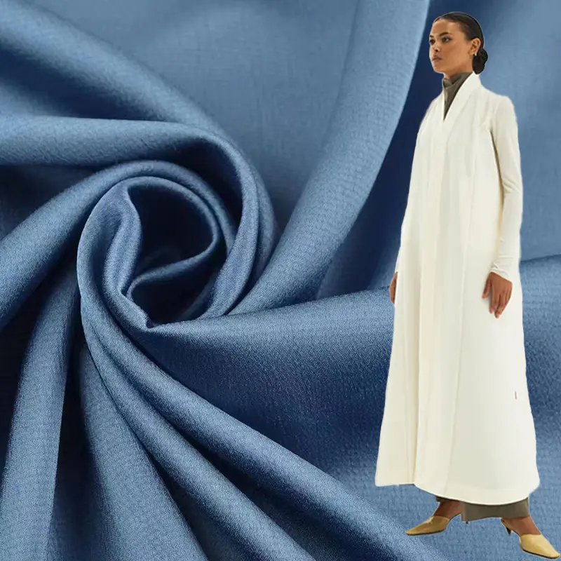 Tessuto elastico e morbido confortevole lustro abaya tessuti abbigliamento tessuto satinato fodera in poliestere per il sonno
