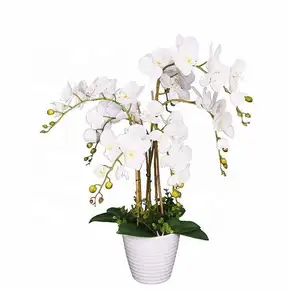 Jiawei - Planta artificial em vasos de seda, novidade de alta qualidade para decoração de casamento, árvore de azaléia artificial, flor