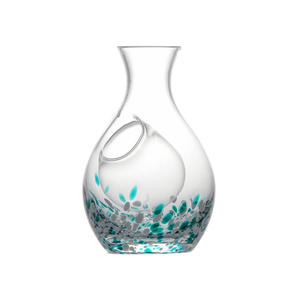 Ensemble de saké en verre cristal de style japonais, modèle coloré à pointes bouclées, fabriqué en Chine, un pot et deux verres, cadeau de mariage ou d'anniversaire - Product Image 6