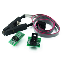 Programmateur USB CH341A Kit Complet, Programmeur SPI Flash BIOS avec Clip de Test SOIC8, Adaptateur 1.8V, Prise en Charge des Séries EEPROM 24 et 25