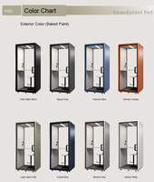 Cabine insonorisée avec structure en alliage d'aluminium, verre feuilleté de 12 mm, isolation acoustique 32-35 dB, pour KTV, bureau, maison, hôtel, école