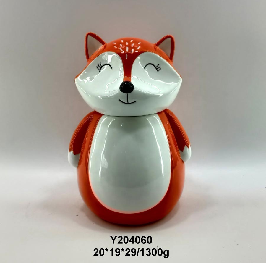 Witzige Fuchsform Keramik Keksdose mit umweltfreundlichem Design