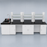 Table de laboratoire en acier massif ODM, résistante aux produits chimiques, avec plateau en résine époxy pour laboratoire scientifique scolaire