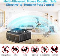 Répulsif à ultrasons pour rongeurs, à brancher, répulsif pour souris d'intérieur, fréquence ultrasonique pour souris, rongeurs, maison, sous-sol, garage, bureau