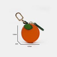 Fruit Coin Holder Sleutelhanger PU Leer Schattig Lichtgewicht Charme met Aardbei Tas Charms Fruit Pouch Sleutelhanger