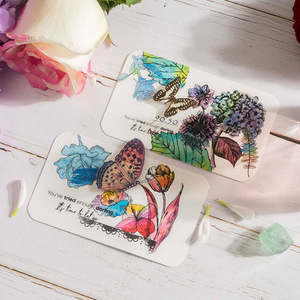 Autocollants plante <span class=keywords><strong>aquarelle</strong></span> Vintage, étiquette de décoration, séries jardin fleur, matériel pour Journal, 8, pack de 2 pièces - Product Image 4