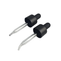Échantillon gratuit ODM, pipette compte-gouttes noire mate de 20 mm pour huile essentielle, flacon en verre de 30 ml