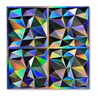 Panneaux muraux en PVC 50x50cm modernes, prismatiques, à découpe diamant 3D, imperméables, résistants à l'humidité, ignifuges et faciles à installer pour la vente en gros