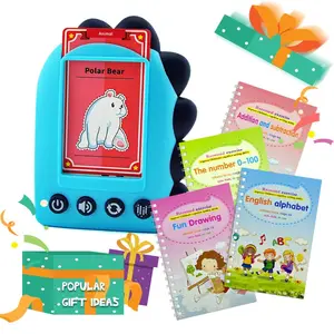 Children Custom Talking Flash Cards Device English Learning Toys Reader Card Game With Buzzer