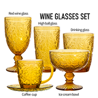 Verres à boisson froide Samyo de style européen vintage, gobelets à boisson froide embossés, couleur rose personnalisée pour les fêtes