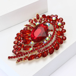 XILIANGFEIZI Moda Africana: Broche Grande de Vidro com Liga e Diamantes, Joia de Alta Qualidade para Mulheres - Mais Vendido - Product Image 3