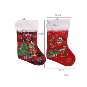 Medias navideñas rojas de 18 pulgadas de poliéster suave rojo para decoración Adoros De Navidad - Product Image 6