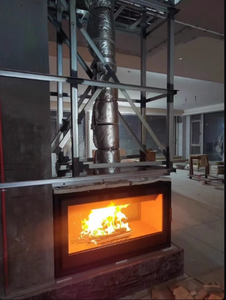 <span class=keywords><strong>Chimenea</strong></span> Interior Moderna de 48 Pulgadas con Fuego Real, Gas Natural/Gas Licuado, Control Remoto, Vidrio Templado, Protección Contra Sobrecalentamiento - Product Image 4