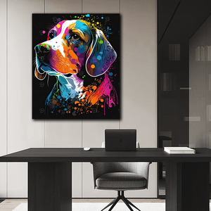Vente en Gros Impressions sur Toile Drôle Décoration Murale Personnalisée Portrait d'Animal de Compagnie <span class=keywords><strong>Chien</strong></span> <span class=keywords><strong>Peinture</strong></span> Murale - Product Image 3