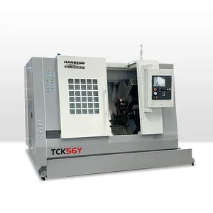 Gang Type Tools High Precision Metal Slant Bed Tornos Cnc Lathe Machine TCK56Y Milling And Drilling Cnc Lathe