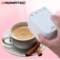 Yaomatec Mbrush Kaffee-Essfarbdrucker Tragbarer Tintenstrahl-Handdrucker für Lebensmittel, Brot, Kuchen, Kaffee, Latte, Backformen