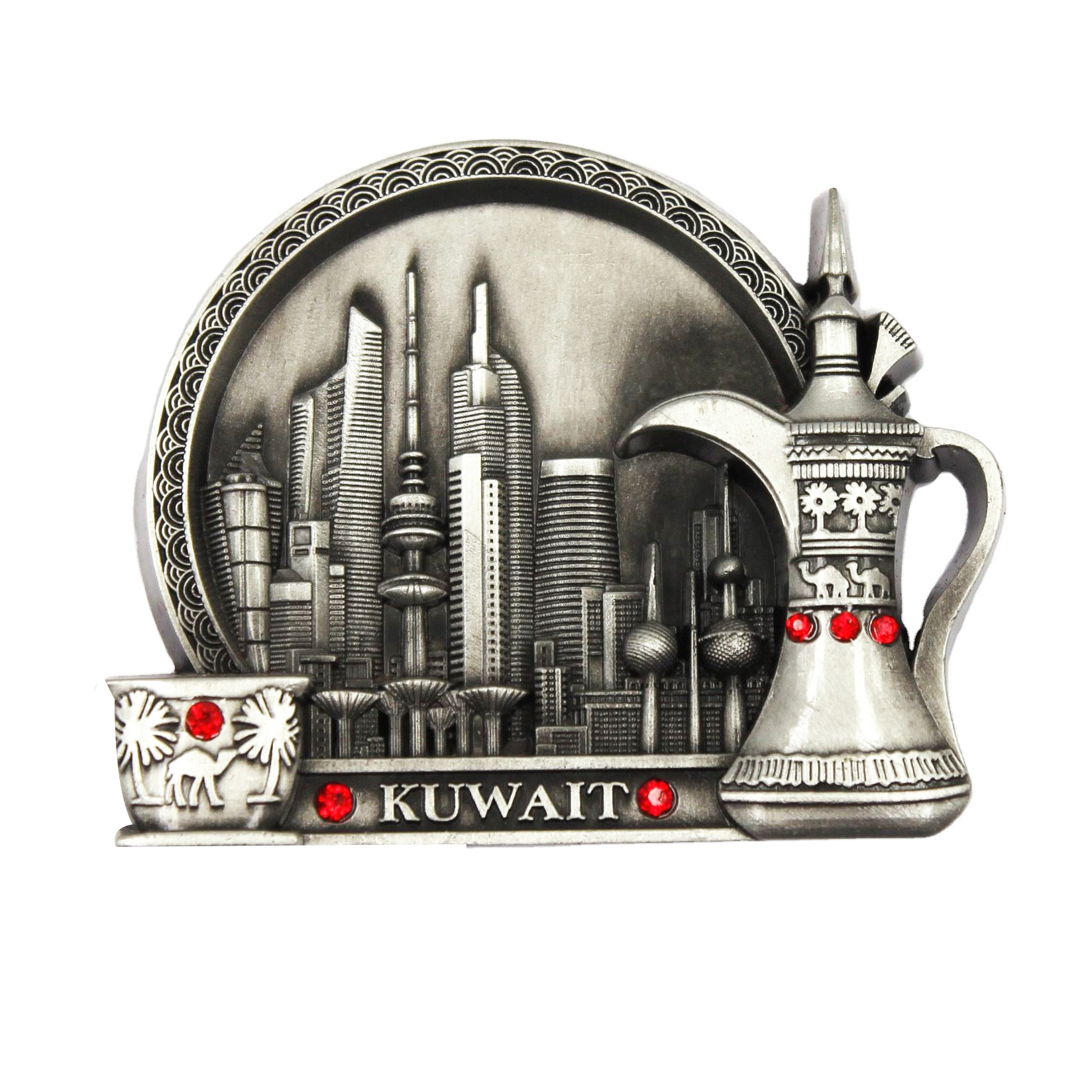 Magnete Frigorifero Kuwait 3D - Souvenir Artigianale In Resina - Città Di Viaggio - Regalo Per Collezionisti - Fatto A Mano