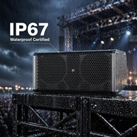 Haut-parleur Line Array extérieur étanche IP67 8 pouces trois voies en alliage d'aluminium pour installation fixe, parcs, places publiques et festivals de musique