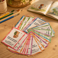 Impression de cartes flash personnalisées OEM ODM, cartes flash éducatives pour enfants avec boîte, logo personnalisé