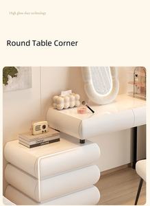 Coiffeuse minimaliste pour chambre à coucher avec miroir à panneau LED intégré, durable, grande capacité, ensemble de <span class=keywords><strong>meubles</strong></span> - Product Image 4
