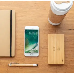 <b>Wireless</b> <b>Powerbank</b> Bamboo 4000mAh eco-friendly gadgets - Product Image 2