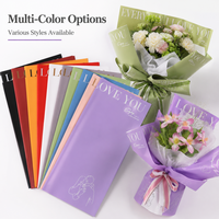 Papier d'emballage pour fleurs imperméable de style coréen, papier d'emballage pour bouquets de fleurs en plastique, papier d'emballage pour fleuristes