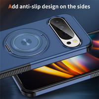 Coque de téléphone anti-chute renforcée aux coins pour Google Pixel 11 10 9 Pro XL 10A 360 °   Coque de téléphone avec béquille magnétique rotative