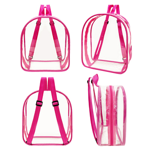 2025 tùy chỉnh OEM ODM Mini rõ ràng không thấm nước <span class=keywords><strong>PVC</strong></span> Ba lô sinh viên rõ ràng Ba lô bán buôn trong suốt trở lại gói - Product Image 3