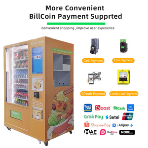 Hot Tùy Chọn Thực Phẩm Ngay Lập Tức Mì Dispenser Thẻ Tín Dụng Đồng Xu Mã QR Hệ Thống Thanh Toán Thực Phẩm Nước Máy Bán Hàng Tự Động Với SDK Chức Năng - Product Image 2