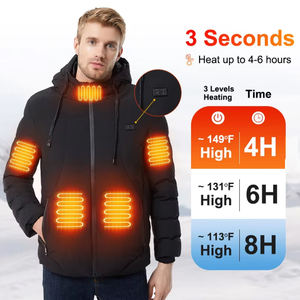 แจ็กเก็ตอุ่นให้ความอบอุ่นมีช่องเสียบ USB สำหรับฤดูหนาวสำหรับผู้ชาย - Product Image 5