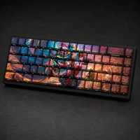 Custom LOL Firecracker Seraphine 68-Key Side-Printed PBT Dye-Sublimation OEM Profile Keycap Set for Mechanical Gaming Keyboard