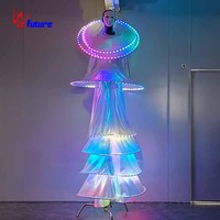 Costumes Led Masque coloré Costume sur pilotis avec double ouverture Style collier Costume lumineux Stage & Dance Wear