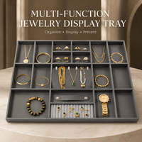 Tiroir de rangement coulissant haut de gamme personnalisé pour armoire, avec fermeture amortie, boîte de rangement à bijoux, plateau de présentation multi-emplacements pour bijoux, vente en gros