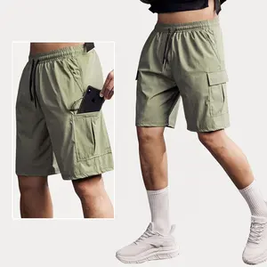 90%Nylon 10%Spandex summer pants fashion guys casual shorts custom logo new cargo shorts
