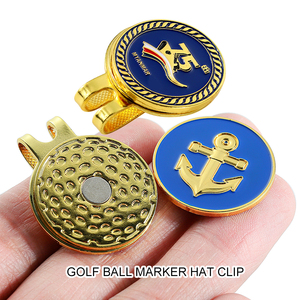 Cá Nhân Hoá Tùy Chỉnh Kim Loại Mềm Men Golf Bóng Đánh Dấu Sản Xuất Đồng Xu Từ Bóng Đánh Dấu Golf Phụ Kiện Hat Clip - Product Image 4