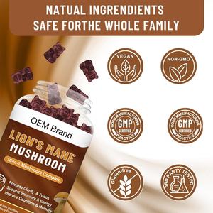 Sản phẩm bán chạy nhất <span class=keywords><strong>2025</strong></span> nhãn hiệu riêng nootropics não bổ sung hỗ trợ cho Focus năng lượng nấm Gummies - Product Image 4