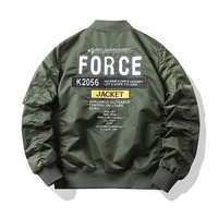 Nouveau Blouson Aviateur Style Pilote Brodé en Satin Imperméable Tendance MA1 pour Hommes, Manteau d'Automne Grande Taille