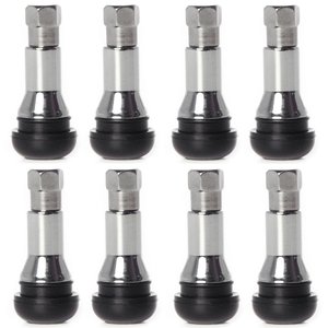 Tiges de valve sans chambre à air en aluminium rouge avec base en caoutchouc, taille standard pour la réparation et le remplacement des pneus de voiture TR413AC - Product Image 2
