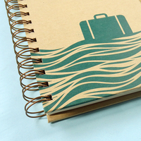 Adapté pour agenda journal intime, papier Kraft, couverture rigide, Notebook à spirale personnalisé, avec bandes élastiques et colorée, meilleure qualité