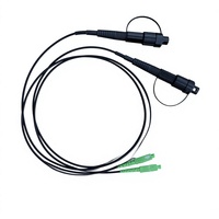 Kabel Patch Fiber Outdoor Mini SC APC IP68 yang Diperkuat, G.657A2 LSZH, Kompatibel dengan Perakitan Kabel FTTA, Bersertifikasi CE UKCA