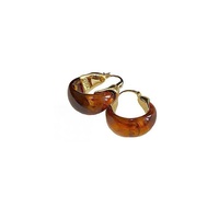 Damen Vintage Bernstein-Legierung Creolen ZYMX SCHMUCK 2026 Neu Beliebter High-End-Verschluss Hong Kong Stil