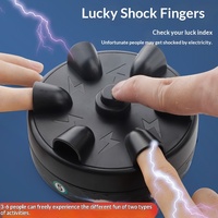 Six-Finger pour détecteur de mensonges à choc électrique, décompression, jeu de doigts pour toute la personne, jeu de société, jouet de bureau, aventure, plastique noir