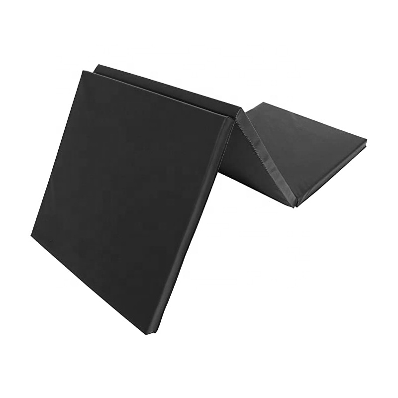 Трехскладной коврик для фитнеса, складной толстый коврик для йоги с ручками для переноски