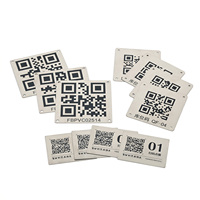 Placa de Identificación de Metal de Aluminio Inoxidable Grabada con Láser, Etiqueta de Número de Serie con Código QR Personalizado, Anodizado en Aluminio, Resistente al Agua