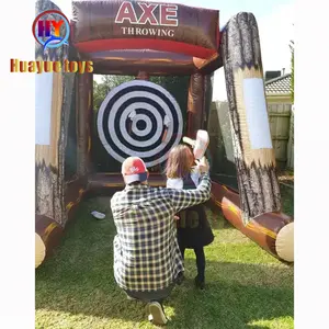 Pop-hacha inflable interactiva para niños y adultos, 2 personas, juego de lanzamiento para fiestas o eventos, fabricante de China