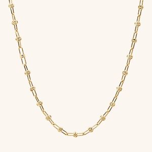 مجوهرات ملهمة للبيع بالجملة قلادة قابلة للتحويل مطلية بالذهب عيار 18 قيراط مع قلادة ترقوة وخياطة للنساء - Product Image 6