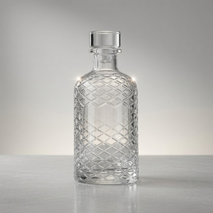 Bouteille en verre super-flint gaufré de luxe 500 ml, personnalisable avec logo, vide, pour spiritueux, whisky, vodka, brandy, <span class=keywords><strong>gin</strong></span>, rhum – Fabrication OEM - Product Image 6