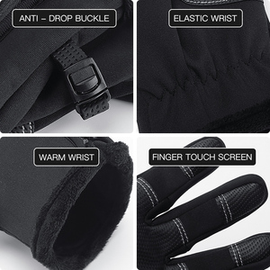 Gants de Ski pour hommes et femmes, imperméable, polaire thermique, pour cyclisme, <span class=keywords><strong>moto</strong></span>, course à pied, <span class=keywords><strong>hiver</strong></span> - Product Image 5