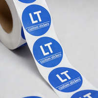 Imprimante d'étiquettes adhésives personnalisées, autocollants en PET, rouleaux d'autocollants personnalisés, logo rond, carré, rectangulaire pour produit